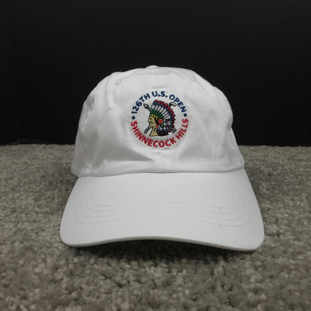Peter Millar Hat Cap Mens Strap Back White Shinnecock Hills US Open Golf EUC
